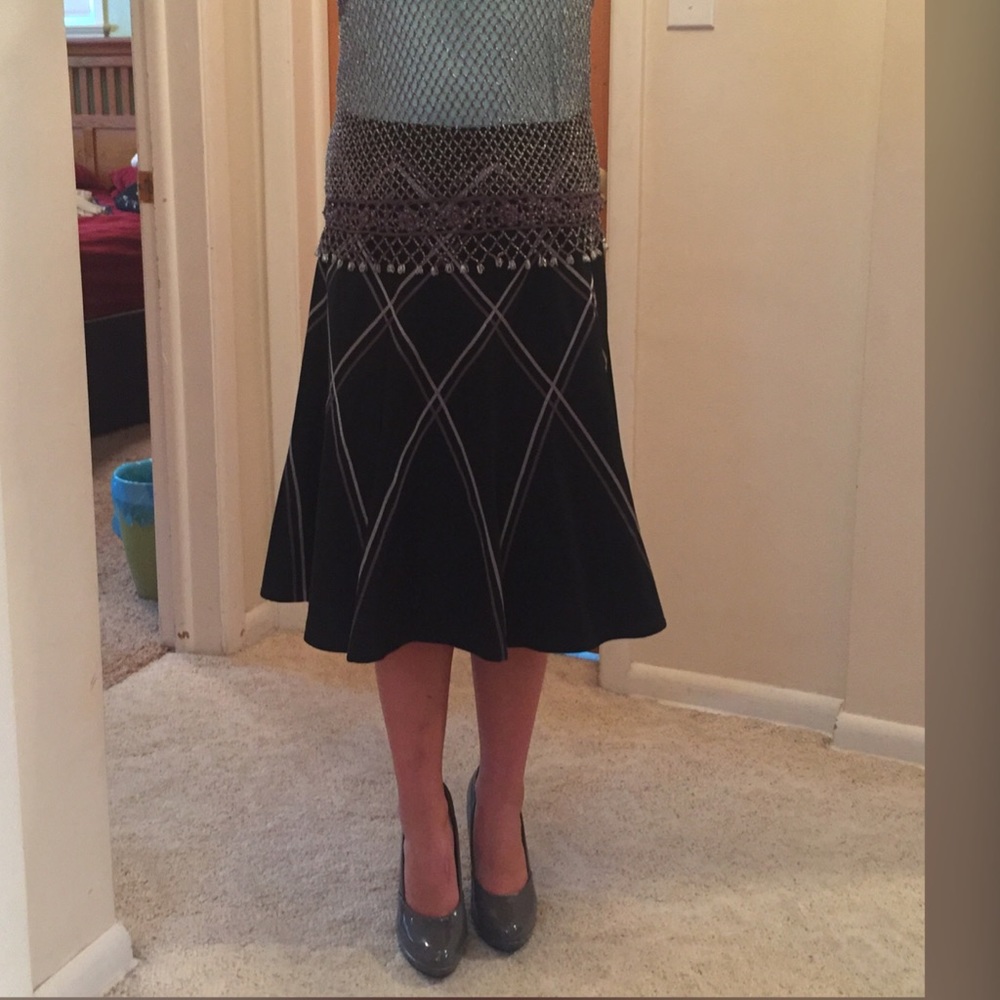 Limited Black Skirt with silver ribbon detail - Picture 4 of 4